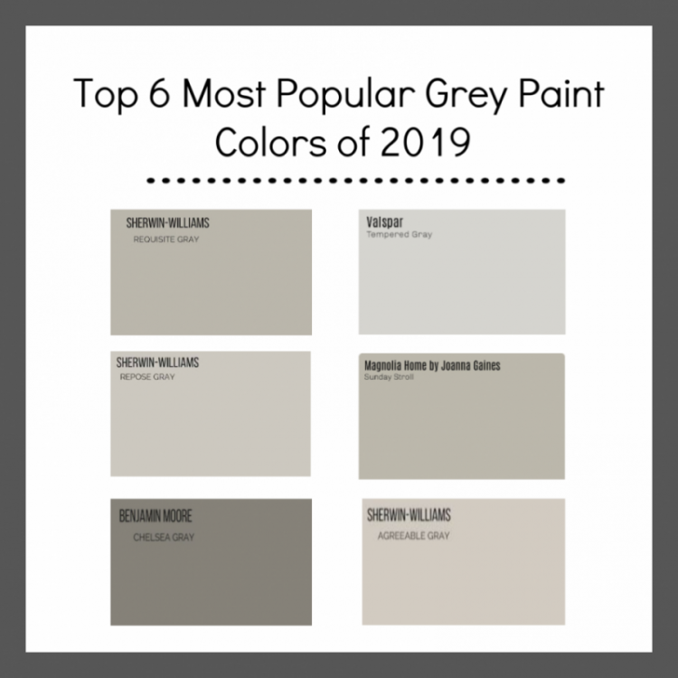 6 Most Popular Grey Paint Colors Of 2019 - What Is The Most Popular Grey Paint