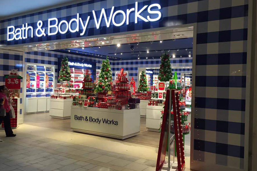Bath & Body Works mall location following a cosmetic refresh